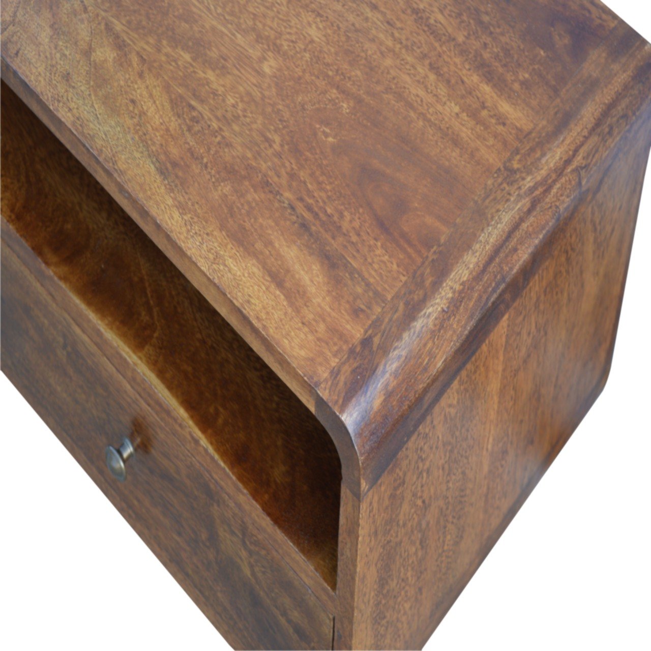 2 Drawer Chesnut Curved Media Unit
