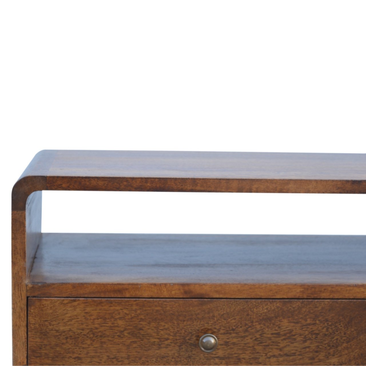 2 Drawer Chesnut Curved Media Unit