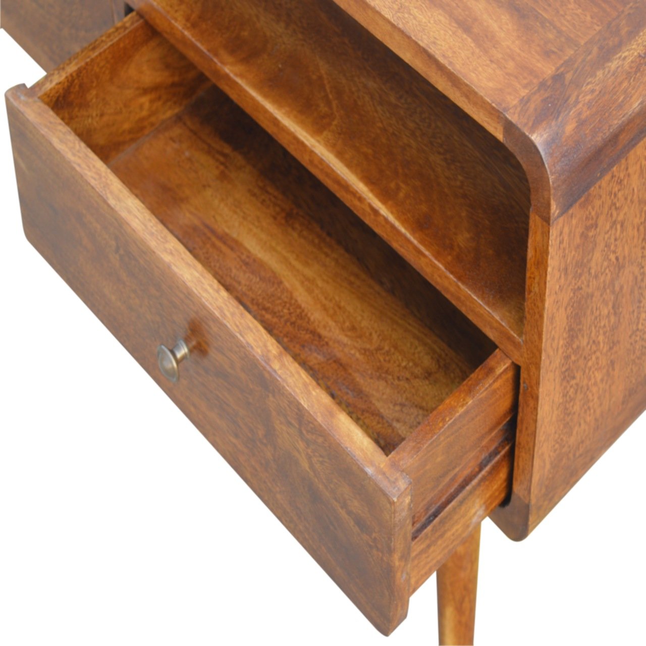 2 Drawer Chesnut Curved Media Unit