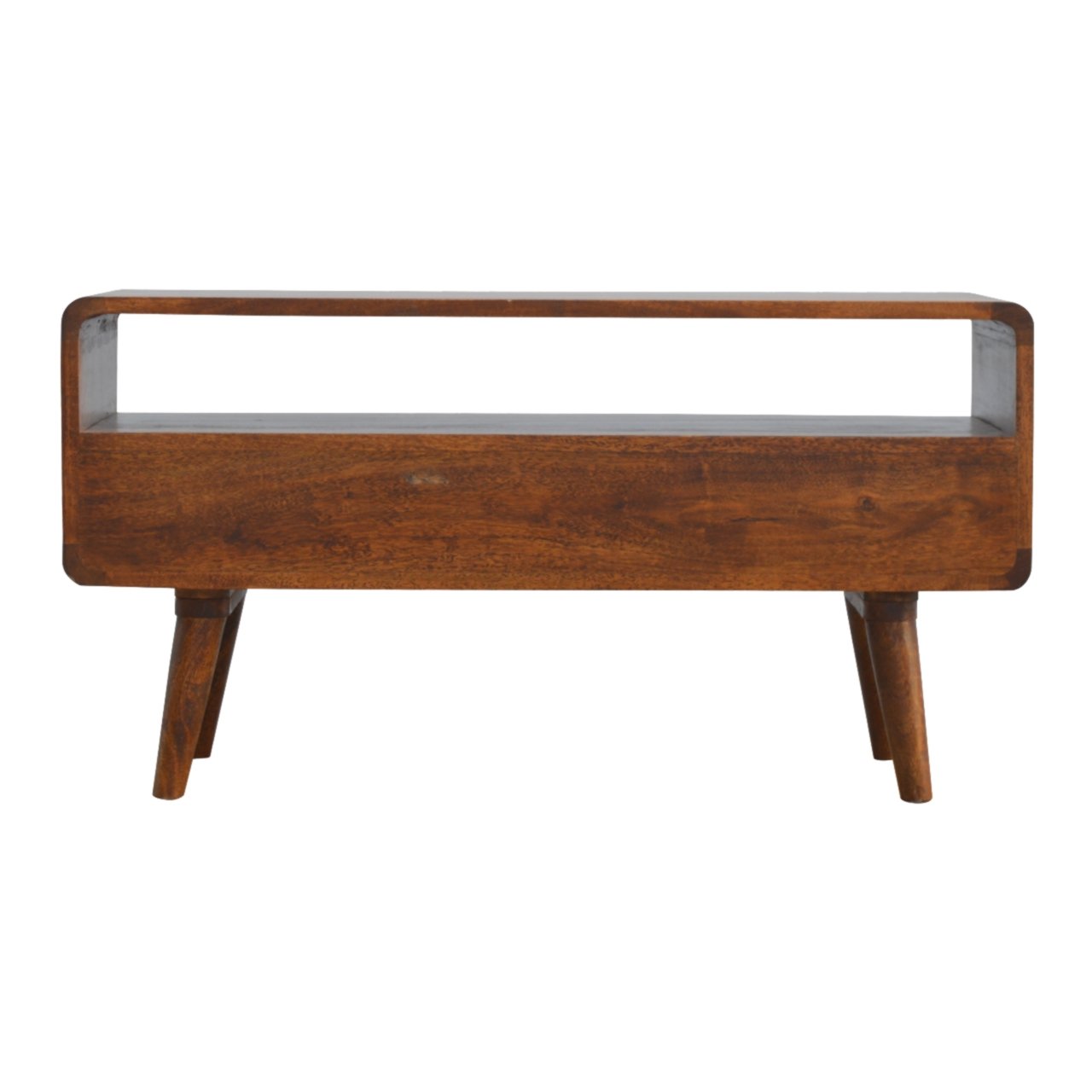 2 Drawer Chesnut Curved Media Unit