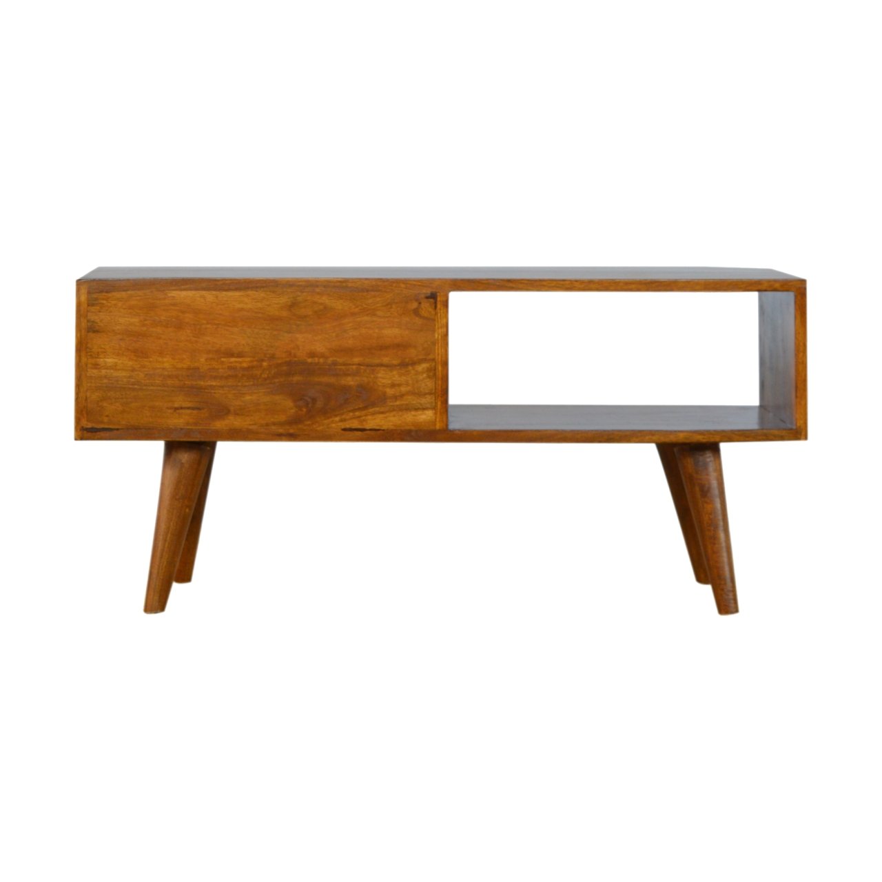 Sliding Brass Inlay TV Stand