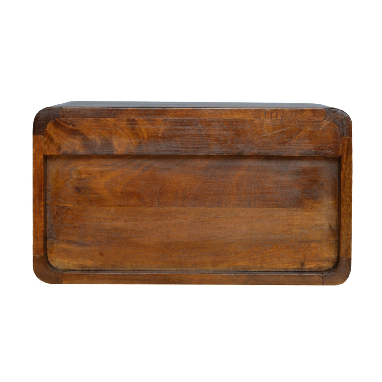 Curved Style 1 Drawer Wall Mounted Chestnut Bedside