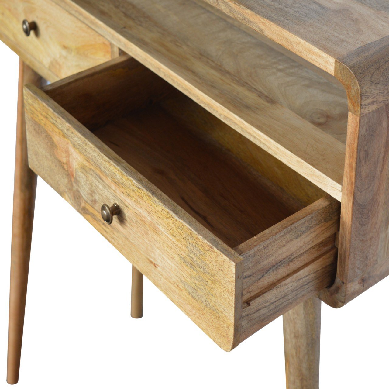 Open Slot Curved Console Table