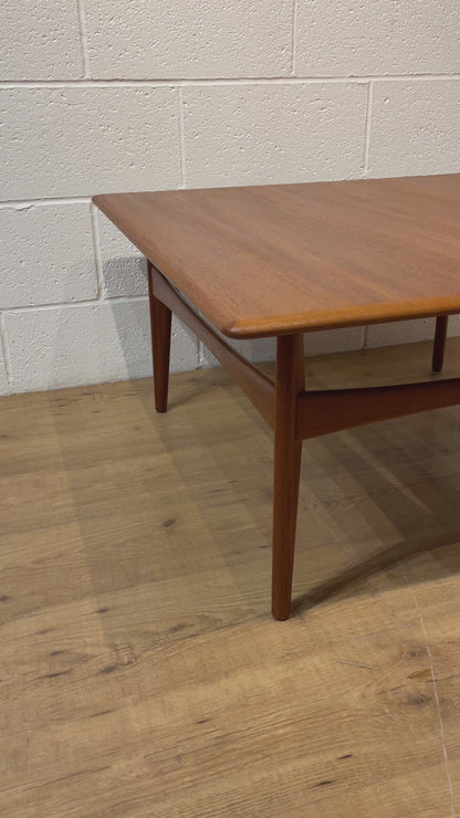 Mid Century Swedish Square Teak Coffee table by Karl Erik Ekselius - J O Carlsson for Vetlanda 1950's