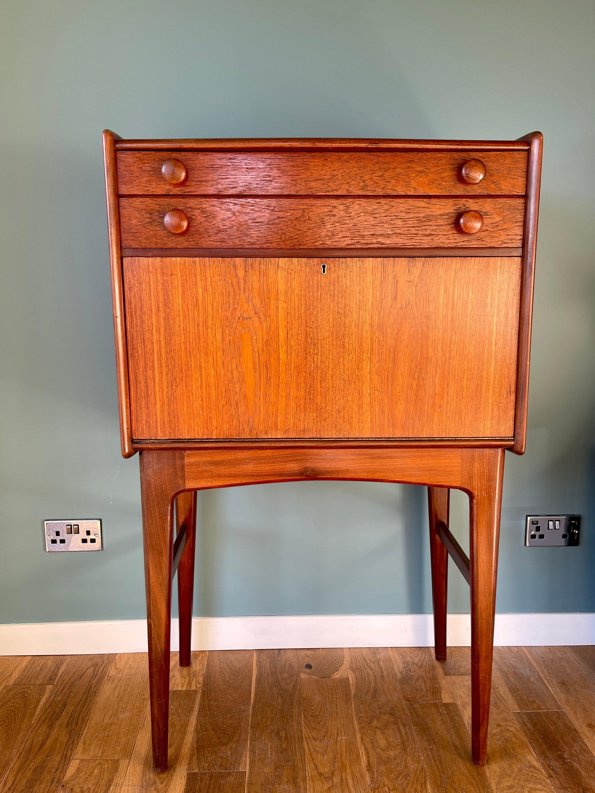 Mid century Vintage Teak Writing Bureau by John Herbert for Younger 1950's - Supramobili