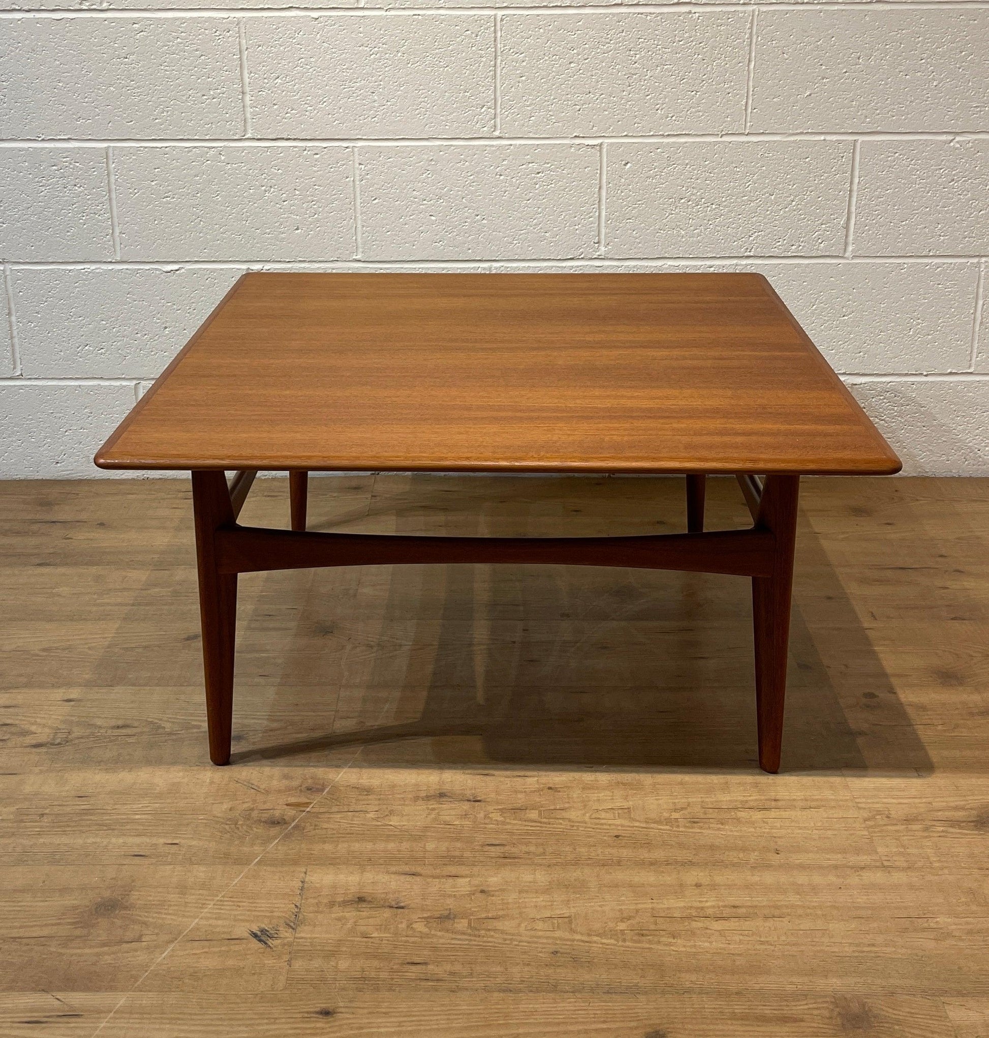 Mid Century Swedish Square Teak Coffee table by Karl Erik Ekselius - J O Carlsson for Vetlanda 1950's - Supramobili