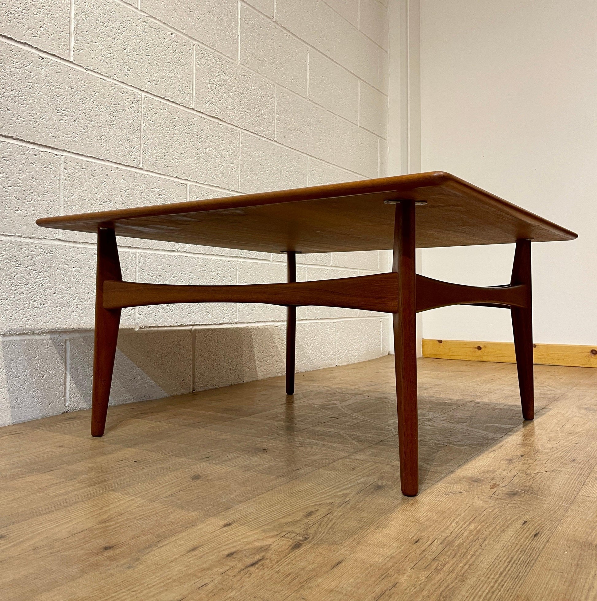 Mid Century Swedish Square Teak Coffee table by Karl Erik Ekselius - J O Carlsson for Vetlanda 1950's - Supramobili