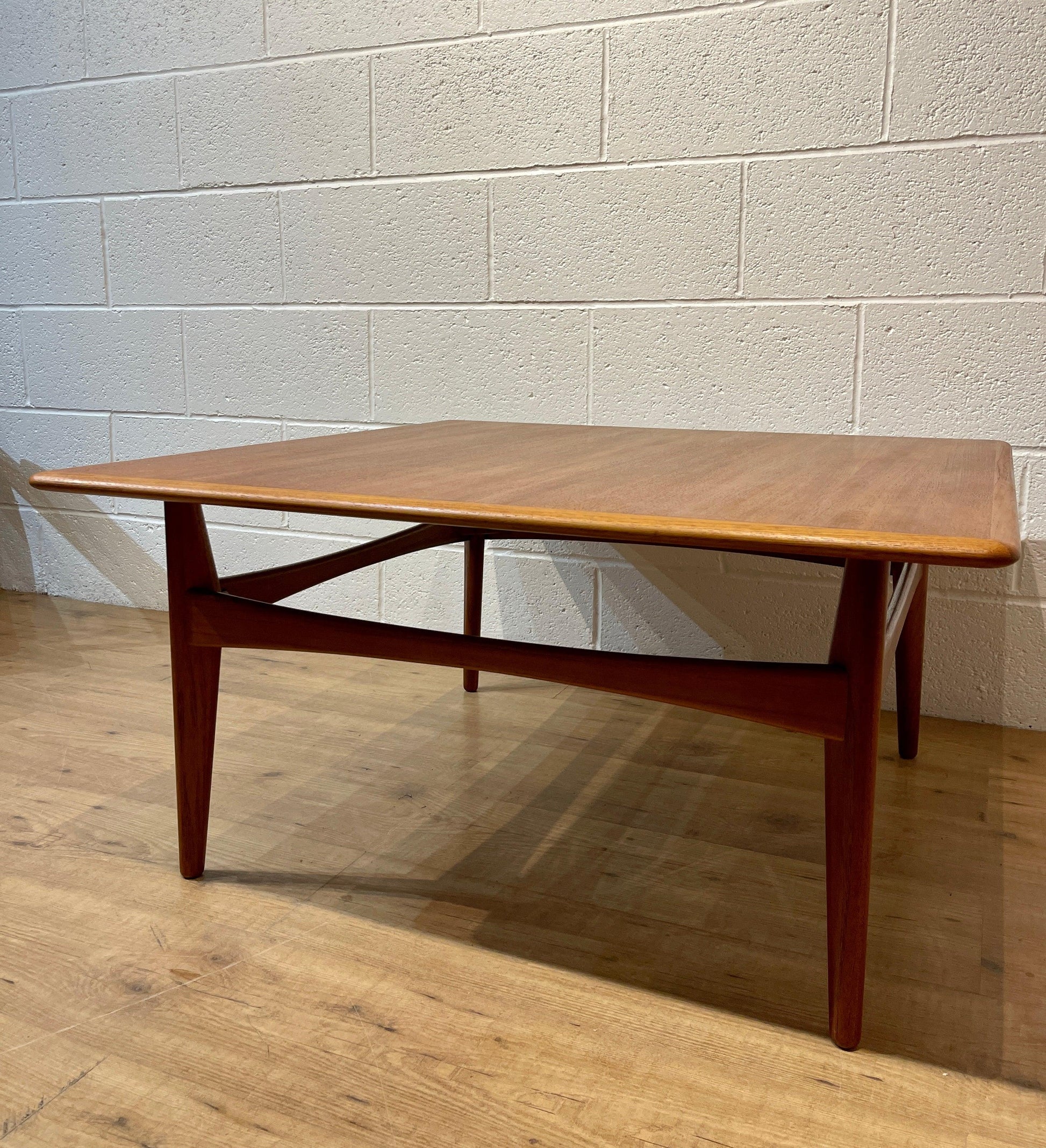 Mid Century Swedish Square Teak Coffee table by Karl Erik Ekselius - J O Carlsson for Vetlanda 1950's - Supramobili
