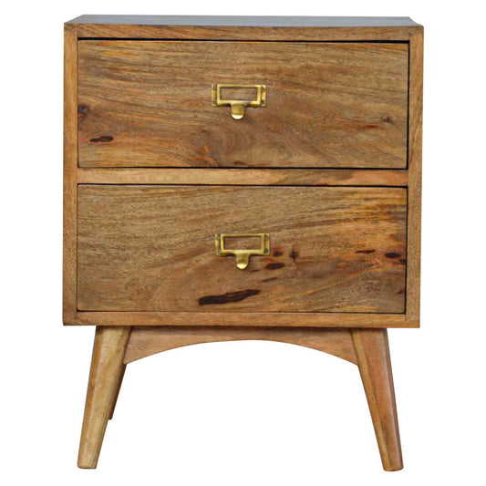 Nordic Style Two Drawer Bedside Table