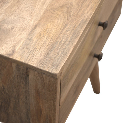 Scandinavian 2 Drawer Bedside