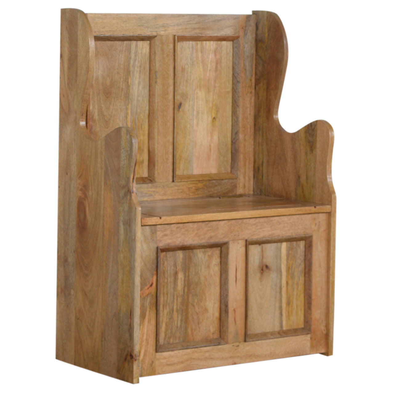 Small Wood Storage Hallway Monks Bench