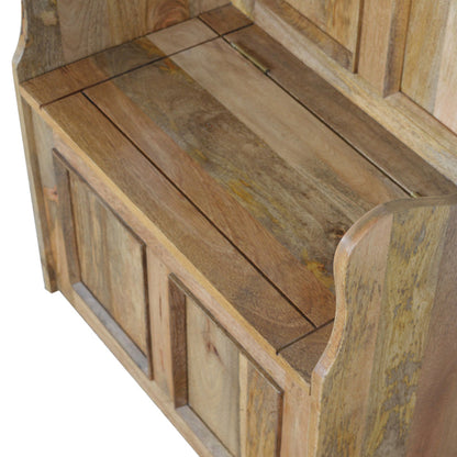 Small Wood Storage Hallway Monks Bench