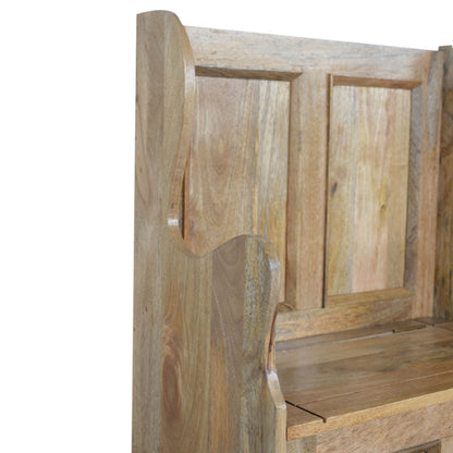 Small Wood Storage Hallway Monks Bench