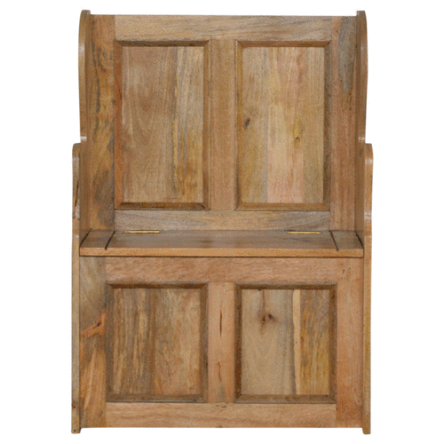 Small Wood Storage Hallway Monks Bench