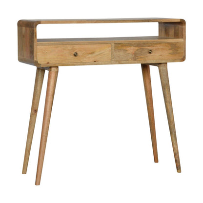Open Slot Curved Console Table