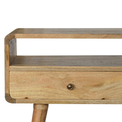 Open Slot Curved Console Table